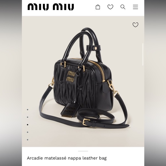 ISO IN SEARCH OF! Miu Miu Arcadie Matelasse Nappa Leather Bag - Picture 3 of 3